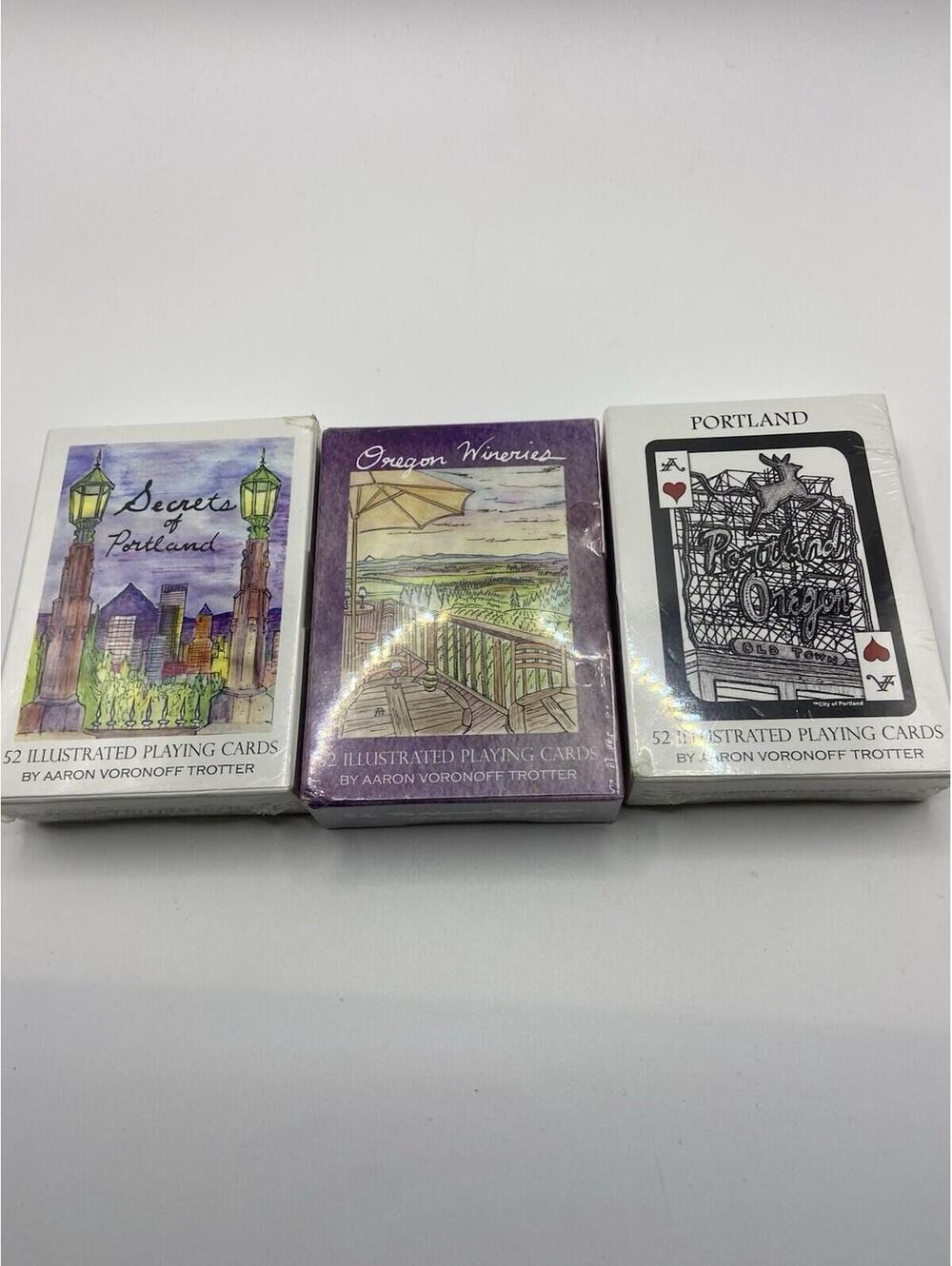AARON VORONOFF TROTTER 3 Portland Oregon Illustrated Playing Cards NEW